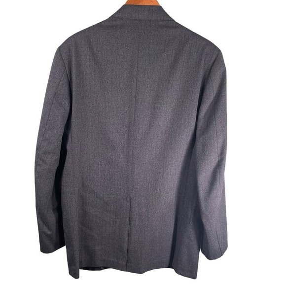 BROOK'S BROTHERS Men's Gray 100% Pure Wool Herringbone Blazer Size 40/34 - Picture 2 of 11